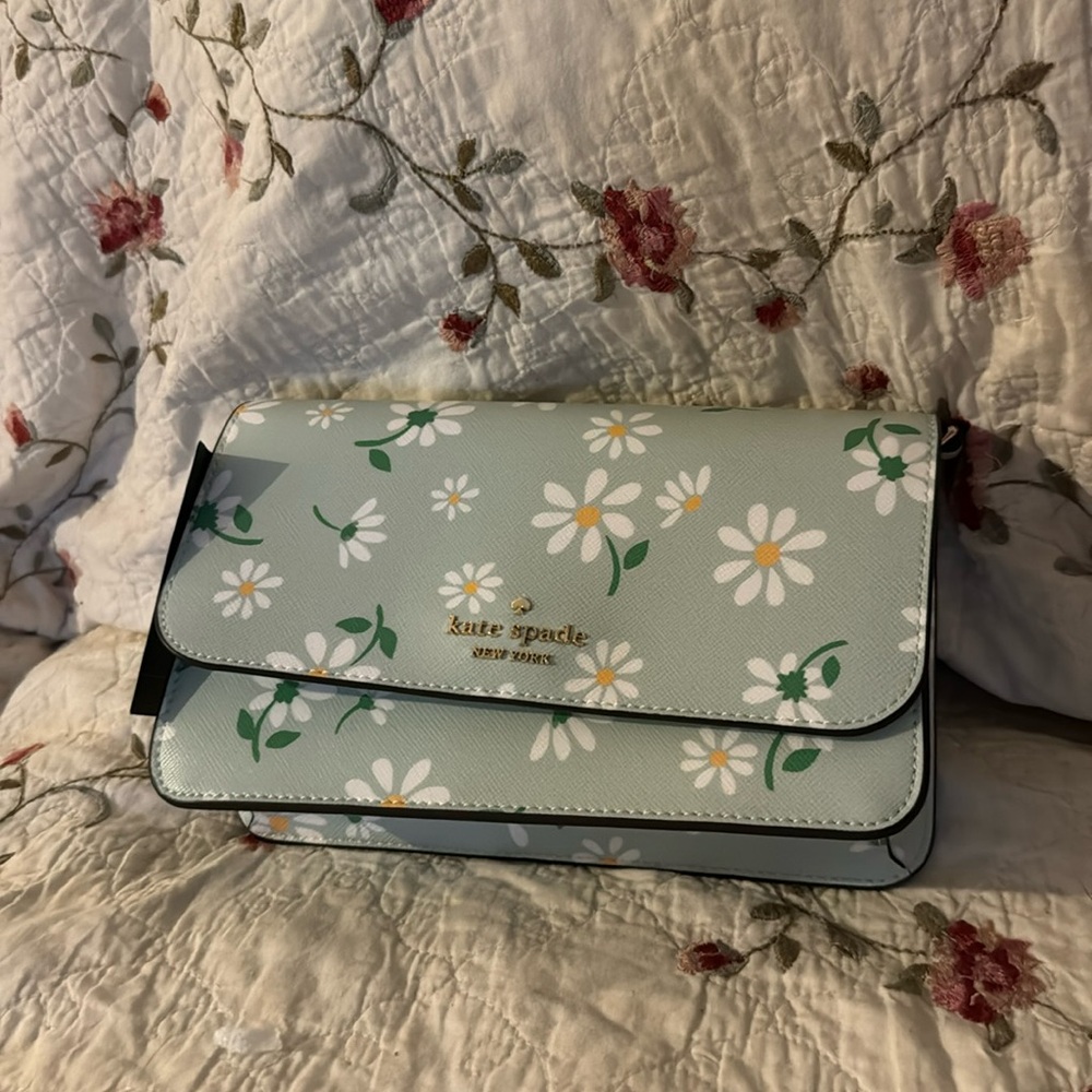 Kate Spade Crossbody with Matching Yellow Credit Card Holder. Never carried.